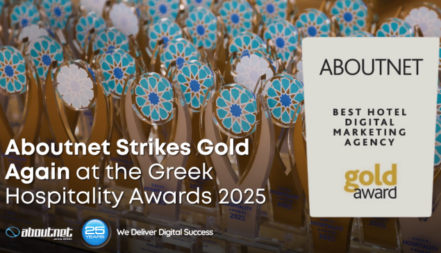 Aboutnet: Gold Award στα Greek Hospitality Awards 2025 για 4η συνεχόμενη χρονιά